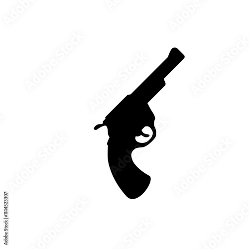 Gun icon, gun logo vector black on white background.