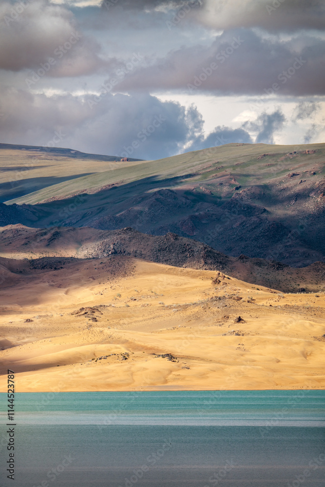 Gobi Desert and Lakes in Central Mongolia