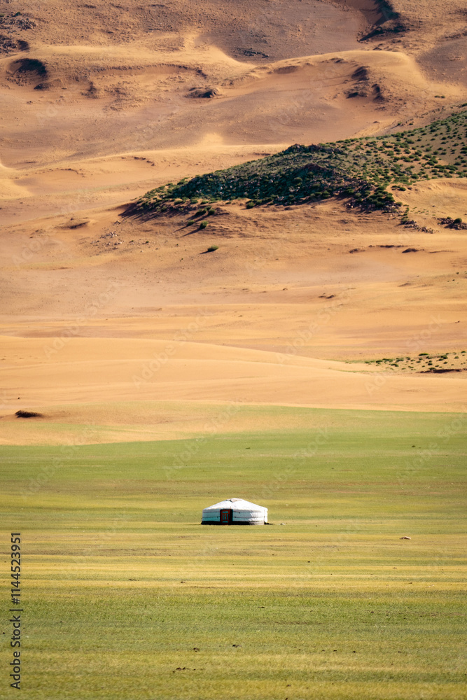 Gobi Desert and Lakes in Central Mongolia