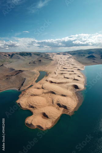 Gobi Desert and Lakes in Central Mongolia