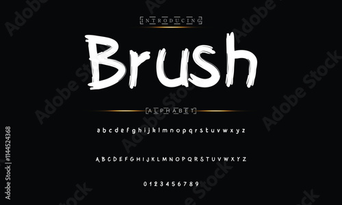 Brush Font. Hand Lettering Sketch Font. Vector Alphabet