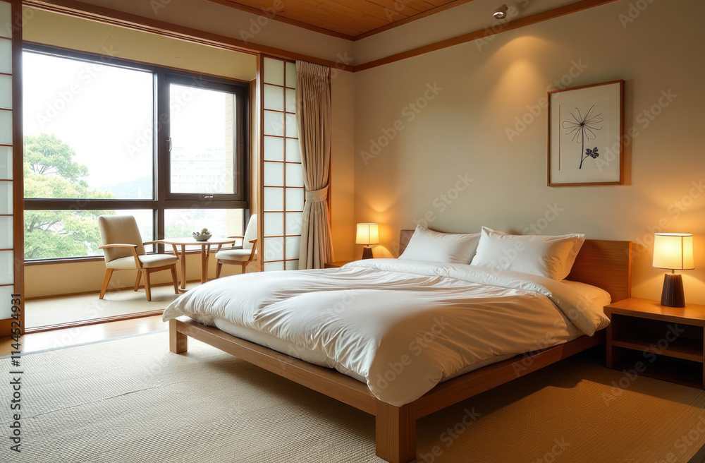 bedroom in skyscarper in japanese style bedroom in skyscarper in japanese style