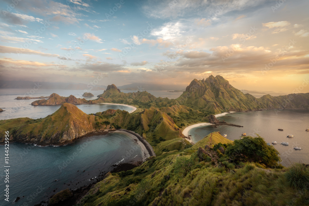 Padar Island in Komodo National Park Indonesia