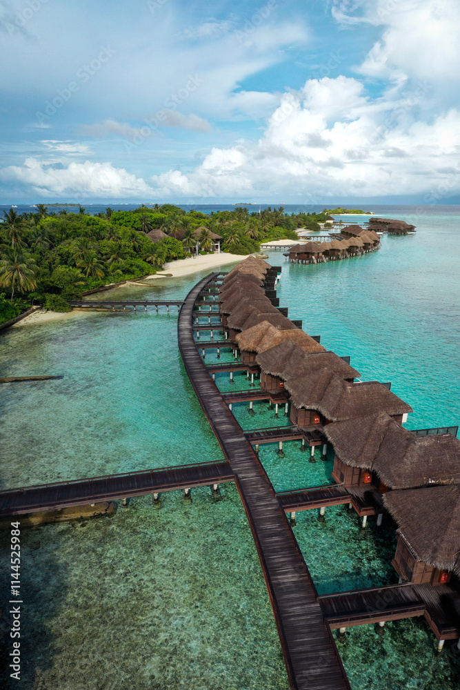 Luxury Hotel Bungalows over the Ocean, Maldives