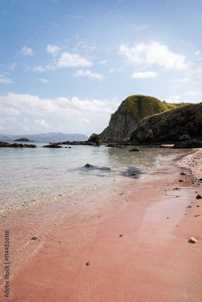 Pink Beach on Padar Island Indonesia