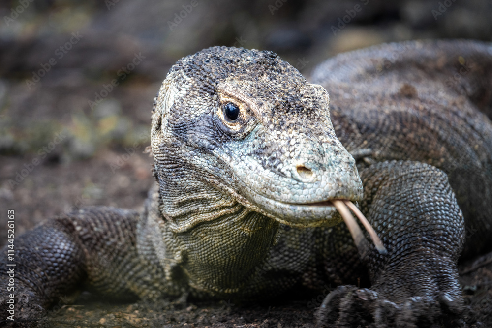 Komodo Dragon on Komodo Island in Indonesia