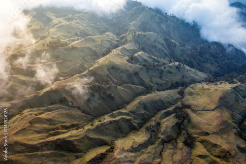 Over the Clouds along the slopes of a Volcano