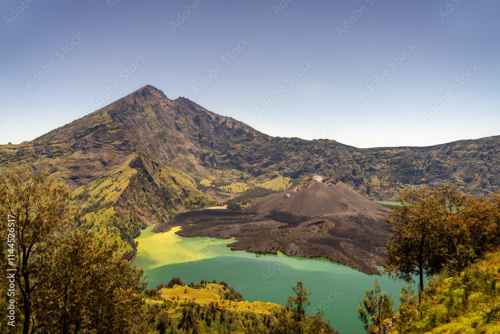 Mount Rinjani on Lombok in Indonesia