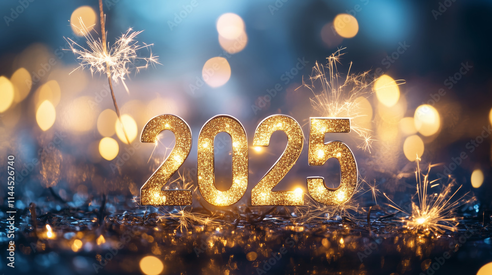Happy new year 2025 on fireworks and beautiful Boked background
Happy new year 2025 on fireworks and beautiful Boked background