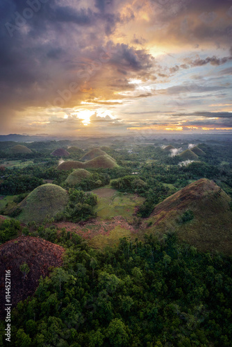 Obraz na płótnie Chocolate Hills in Bohol Philippines w salonie