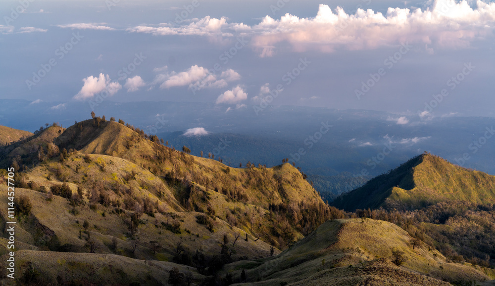 Over the Clouds along the slopes of a Volcano
