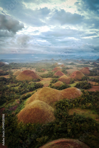 Obraz na płótnie Chocolate Hills in Bohol Philippines w salonie