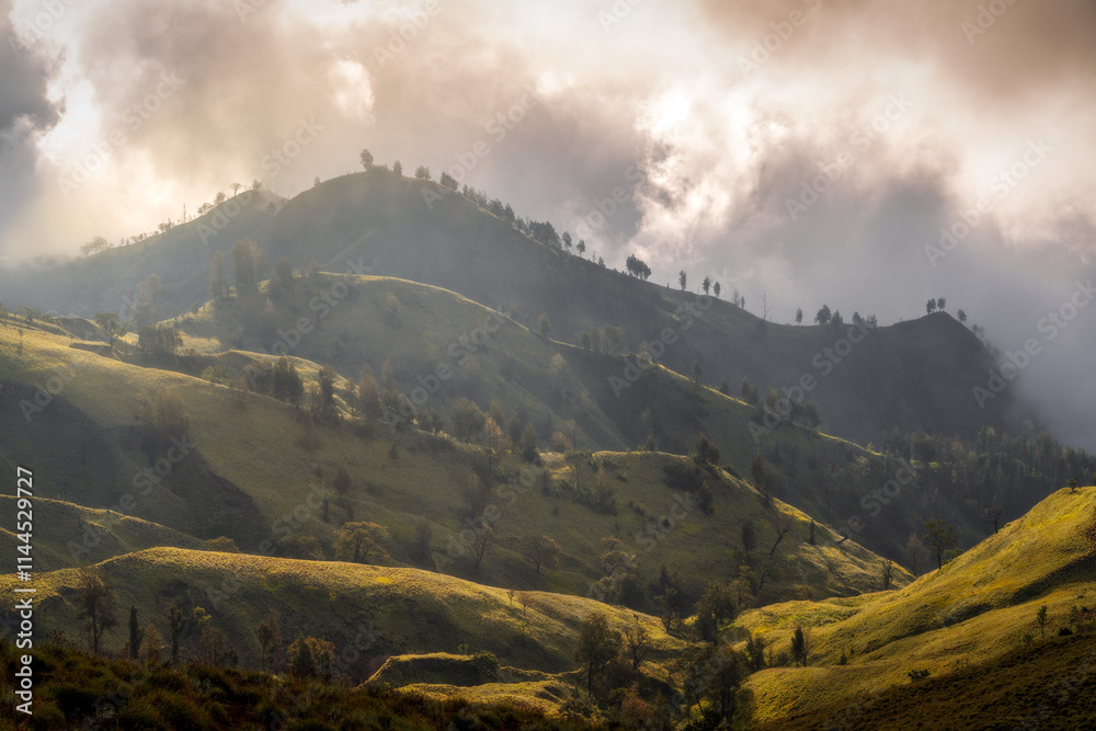 Over the Clouds along the slopes of a Volcano