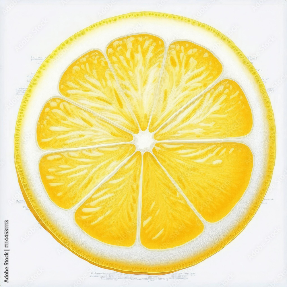 A lemon slice, clipping path, isolated on white background A lemon slice, clipping path, isolated on white background