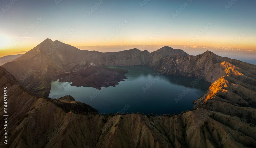 Mount Rinjani on Lombok in Indonesia