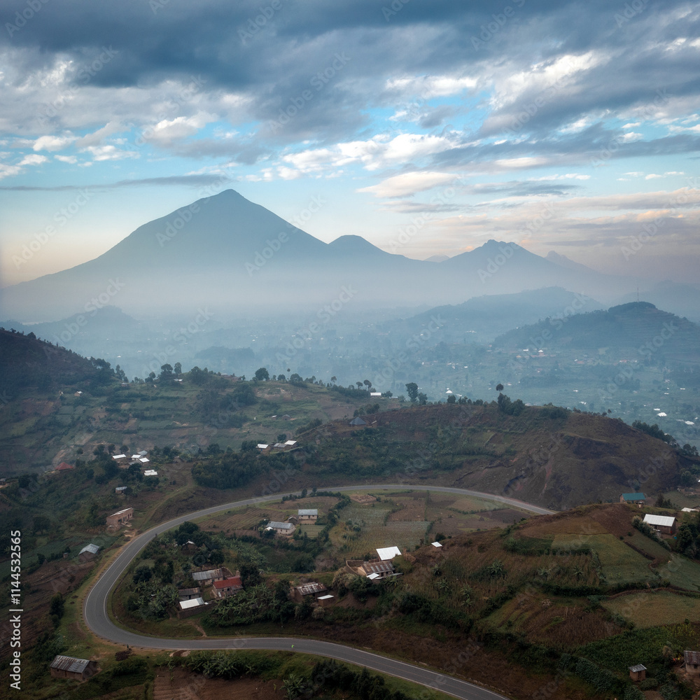 Early morning mist in the Uganda Highlands