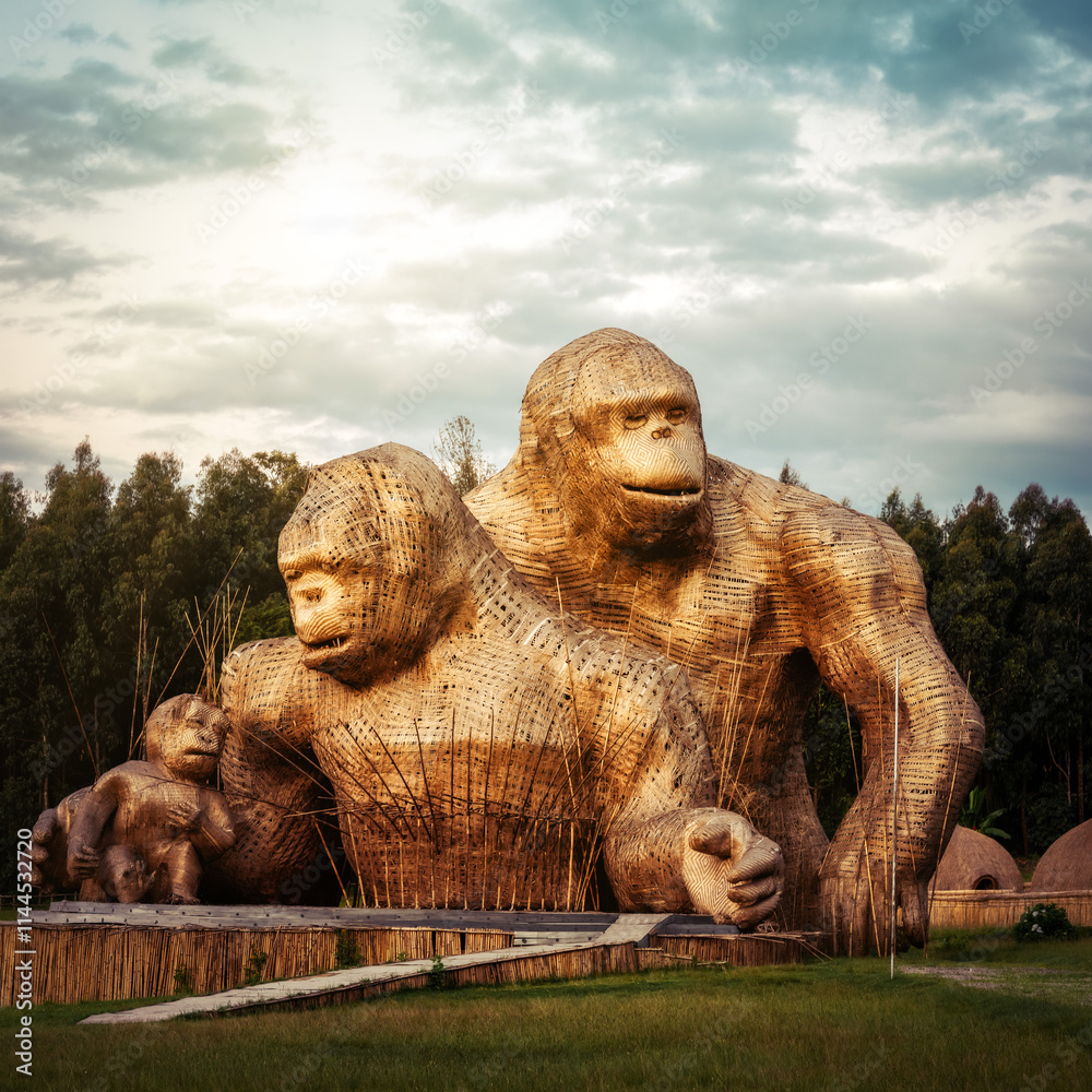 Gorilla Sculpture in Western Rwanda, January 2023