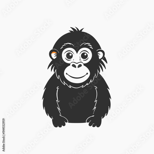 monkey gorilla chimpanzee logo creative and original for your business or company logotype vector illustration