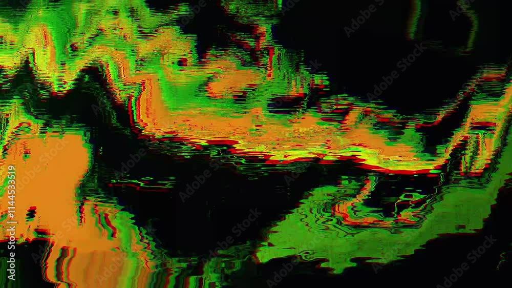 Color looping animation with flowing water reflection effect. 4K quality