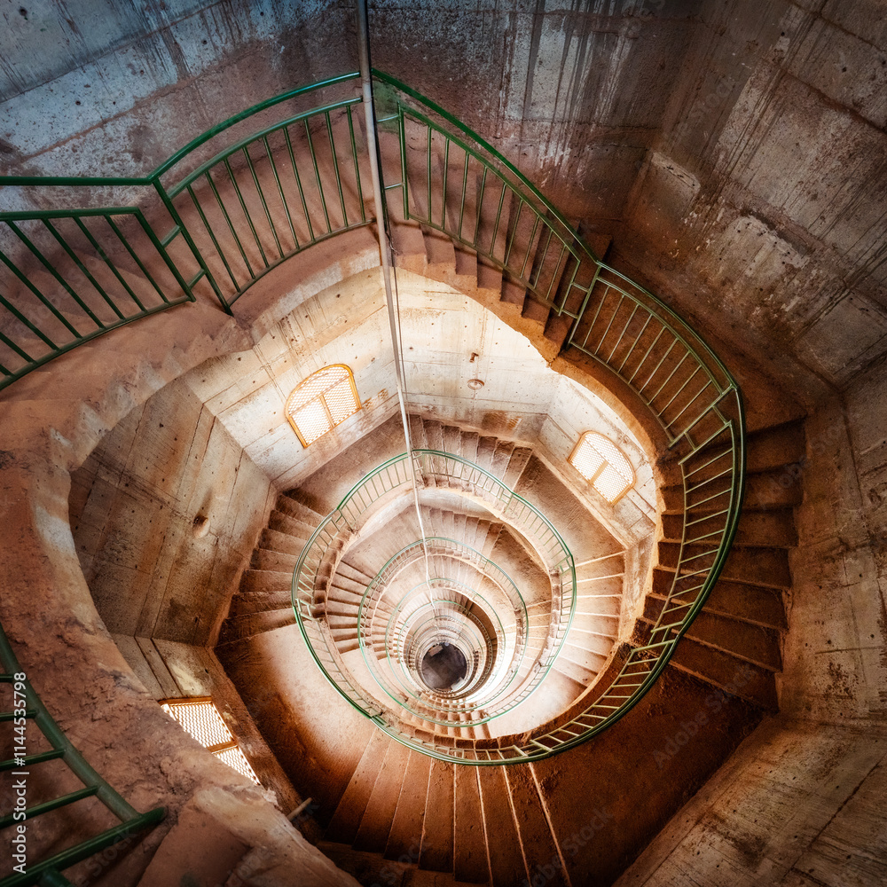 Circular Staircase in an Old Tower