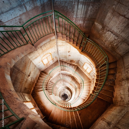 Obraz na płótnie Circular Staircase in an Old Tower w salonie