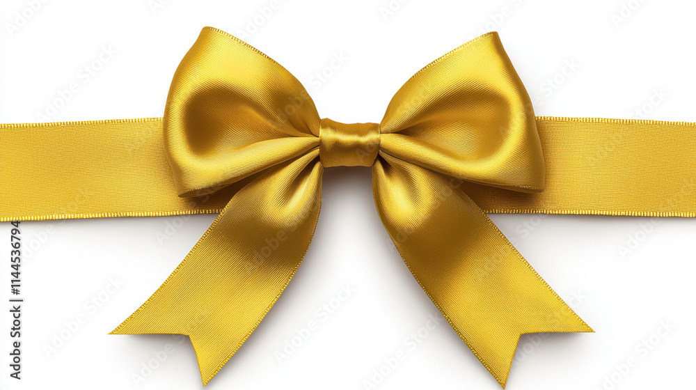 Gift and Decoration, Elegant satin ribbon bow in vibrant yellow color, perfect for gifts and decorations Gift and Decoration, Elegant satin ribbon bow in vibrant yellow color, perfect for gifts and decorations
