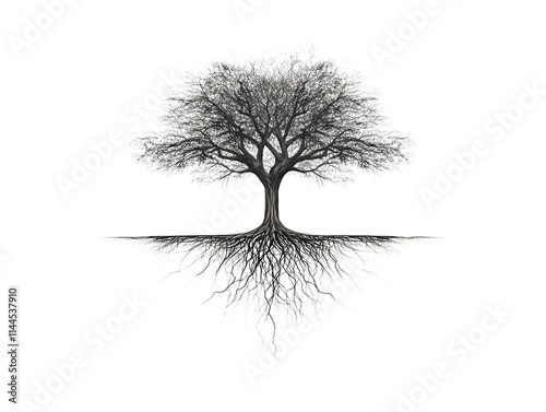 Beneath the surface, a detailed look into the intricate and extensive root system of mighty tree