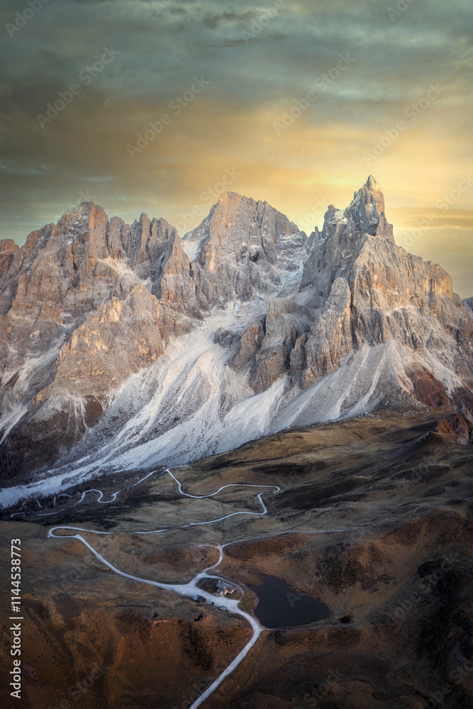 Passo Rolle in the Dolomites, Italy
