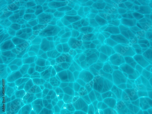 Abstract underwater background with deep blue sea texture, ripples and bubbles, serene, aquamarine, water