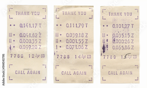 Vintage Ephemera: 1960s General Store Cash Register Till Receipts