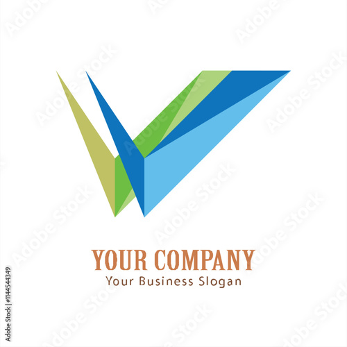 V lettering logo is simple, easy to understand and authoritative