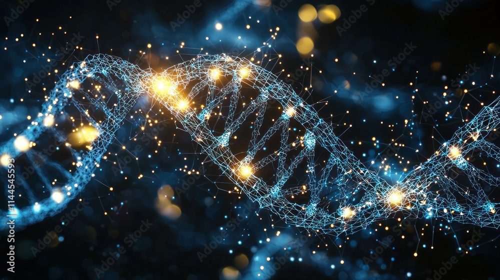 3D representation of a DNA double helix structure. 3D representation of a DNA double helix structure.