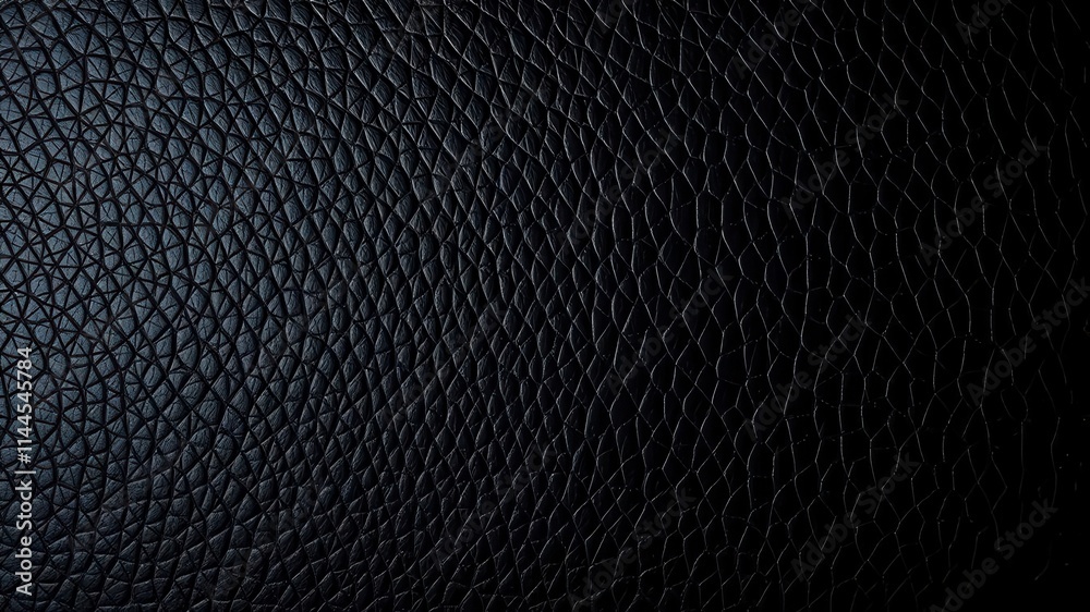 Genuine black leather texture with subtle grains and luxurious sheen, material, dark Genuine black leather texture with subtle grains and luxurious sheen, material, dark