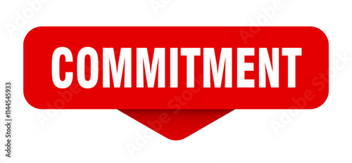 COMMITMENT banner, sticker, label, button