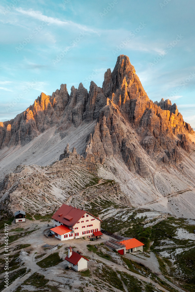 Dreizinnenhütte, Tre Cime di Lavaredo in the Dolomites, Italy