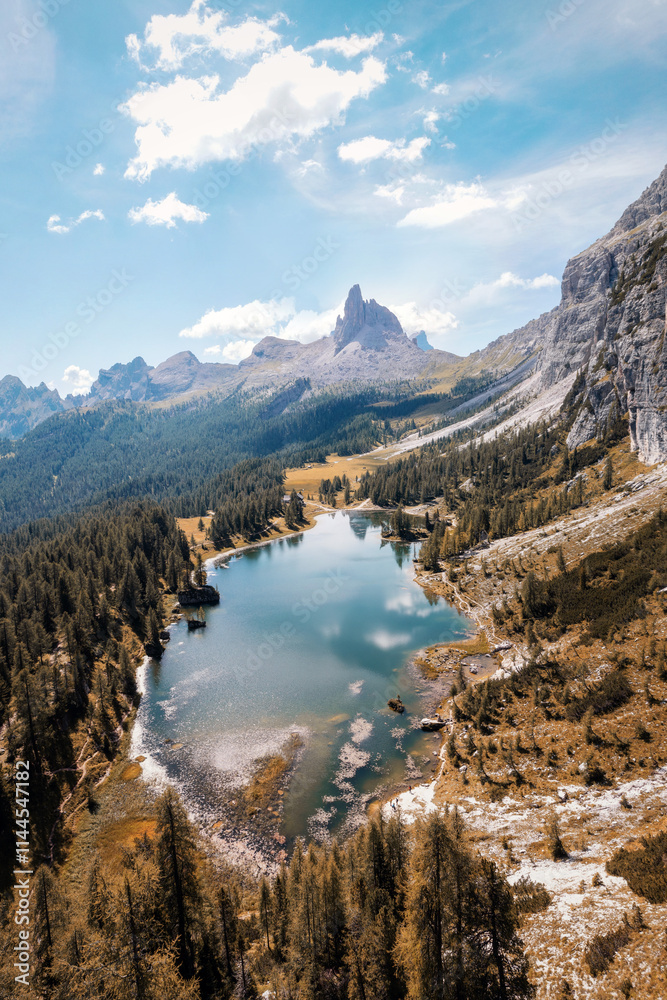 Lago Federa in the Dolomites, Italy