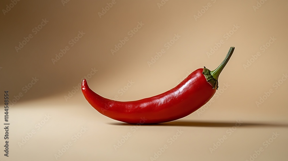 A macro perspective highlighting the fine details of chili pepper, minimal shadows and bright neutral backdrop accentuating inherent textures and colors A macro perspective highlighting the fine details of chili pepper, minimal shadows and bright neutral backdrop accentuating inherent textures and colors