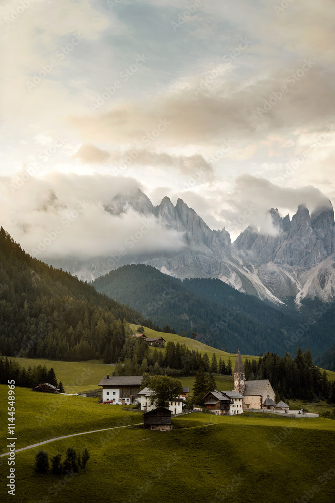 Val di Funes in the Dolomites, Italy