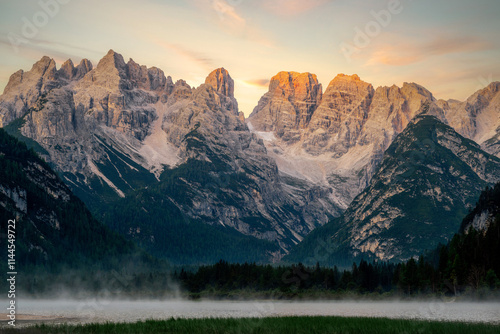 Obraz na płótnie The Dolomites Mountains in Northern Italy w salonie