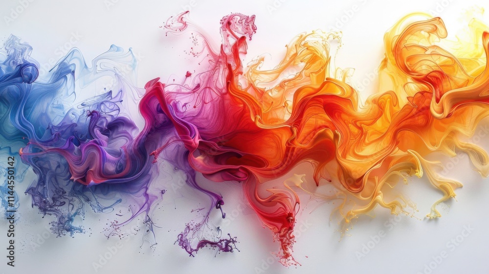 Fototapeta premium Vibrant Hues Swirl and Dance in Abstract Harmony