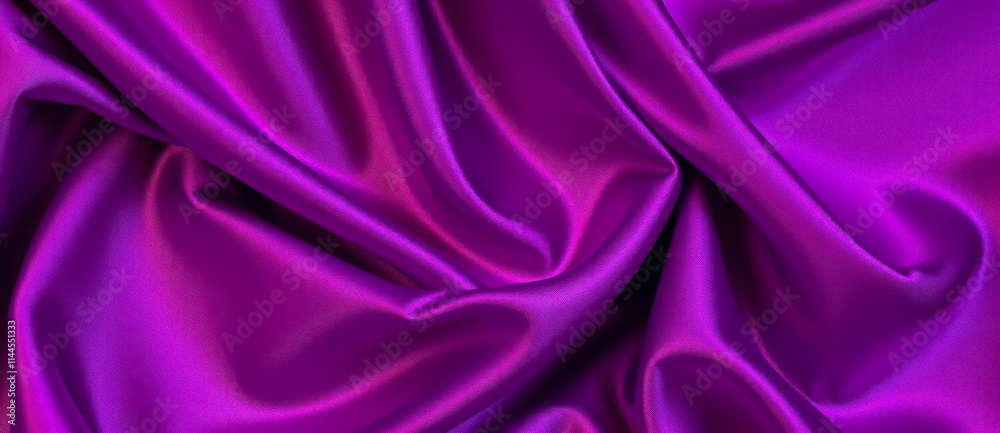 Obraz premium Luxurious soft fabric background with elegant folds and a silky smooth texture, showcasing premium quality textile material with a glossy, light-reflecting finish.