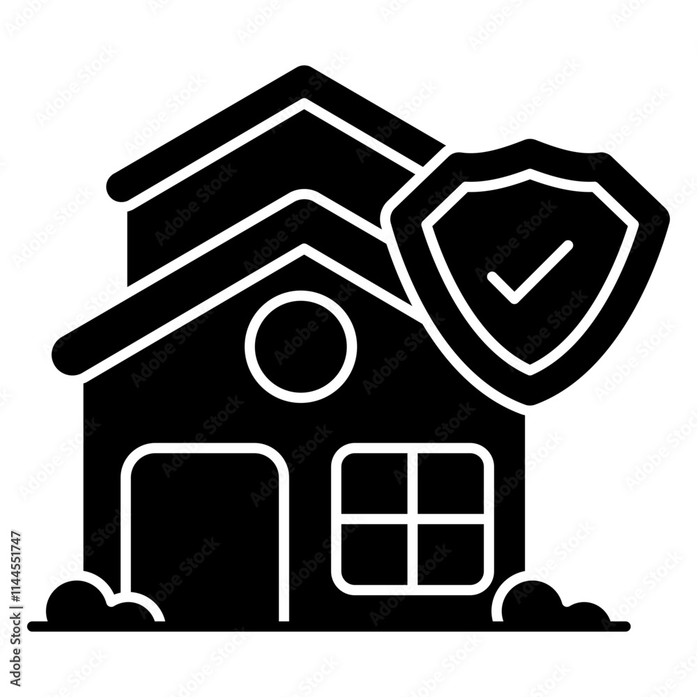 A unique design icon of home security A unique design icon of home security