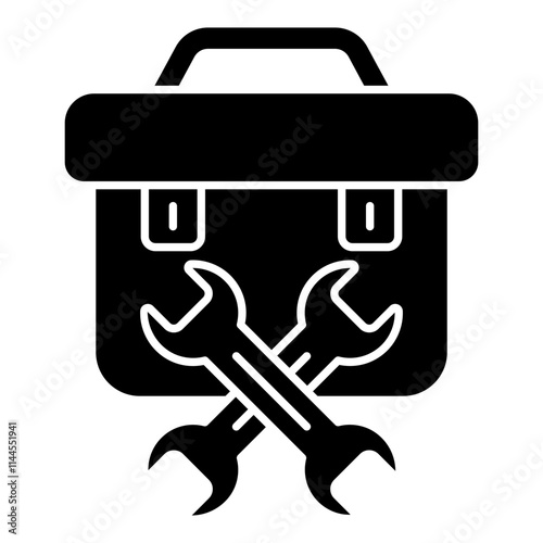 Flat design icon of toolkit