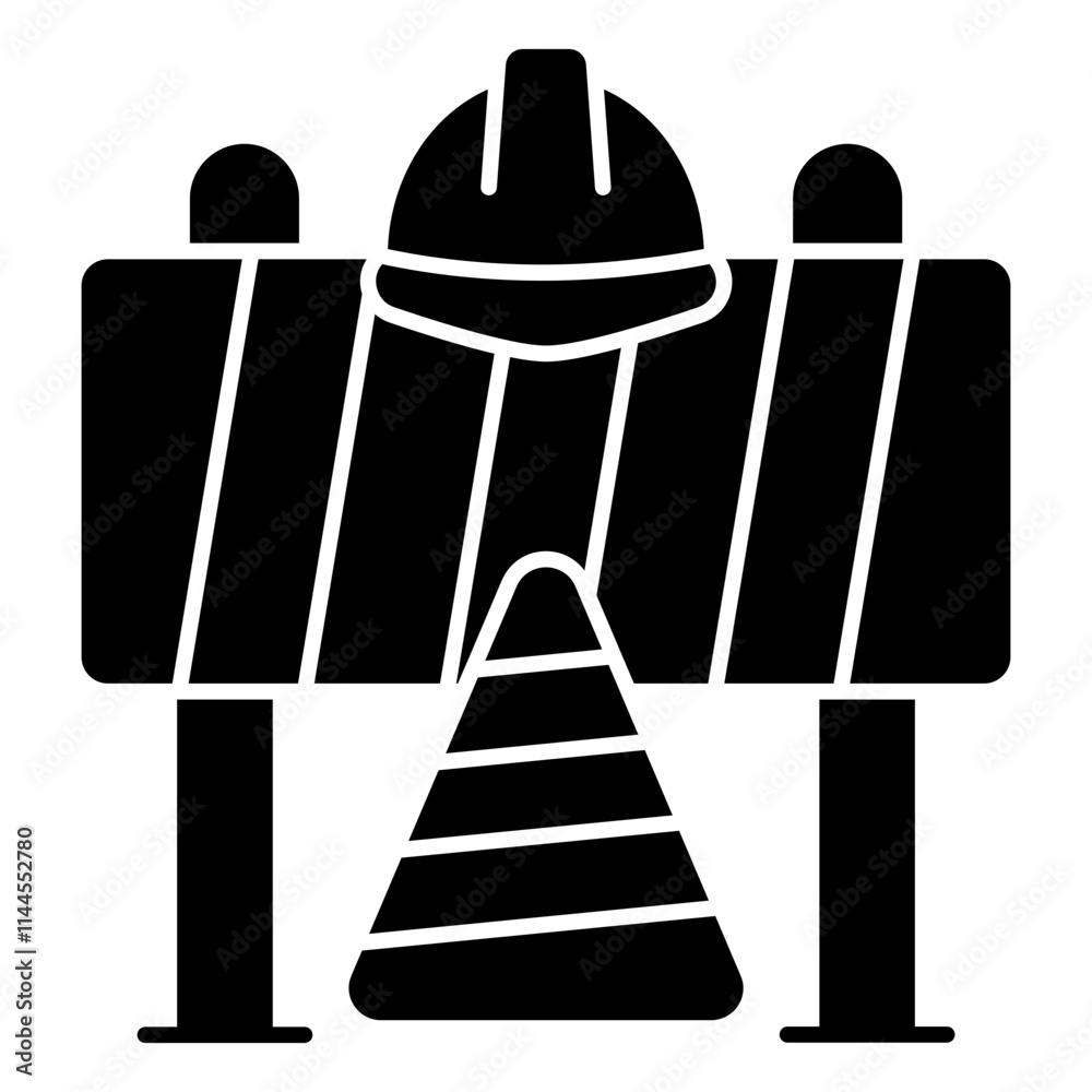 Trendy vector design of road block board Trendy vector design of road block board