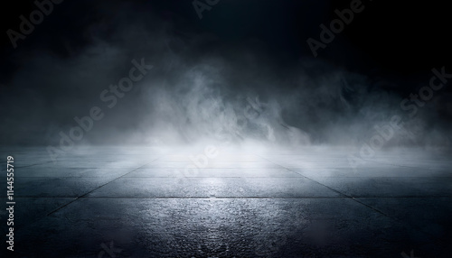 Black room background for product placement