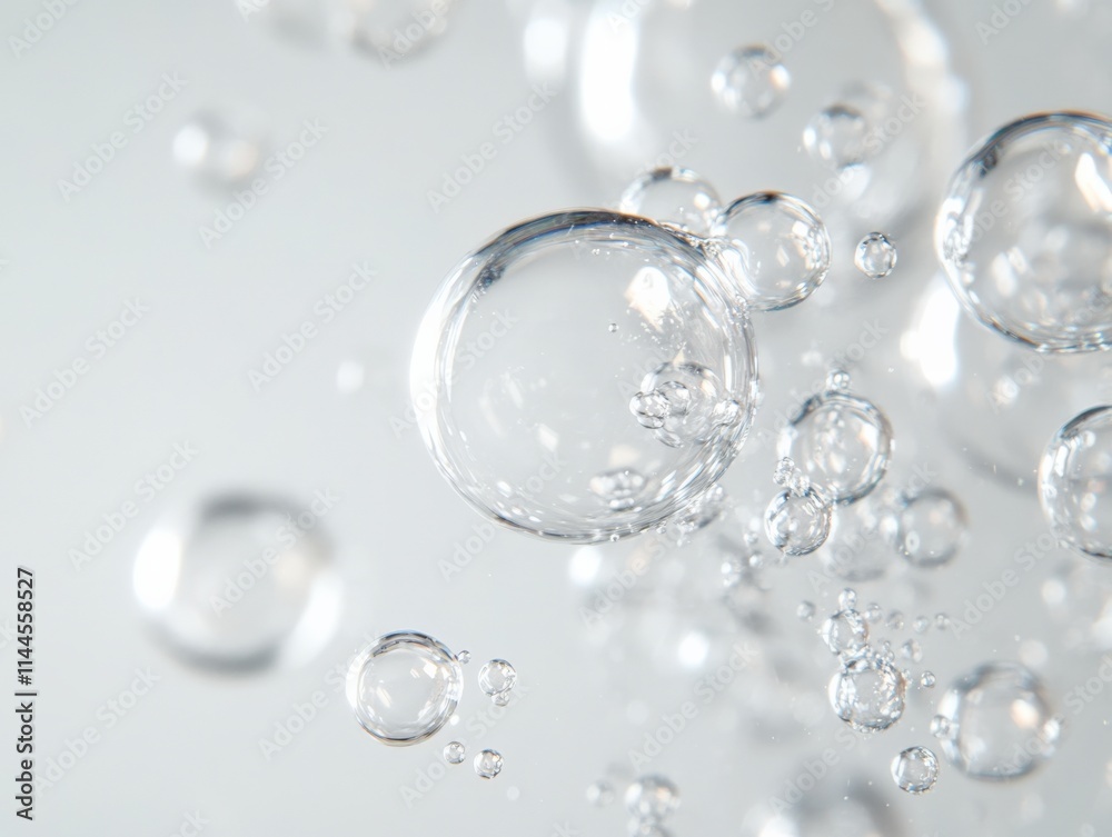close up of clear water bubbles against a white background close up of clear water bubbles against a white background