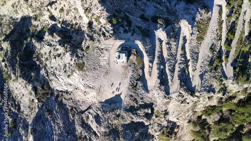 dangerous mountain road and landscape