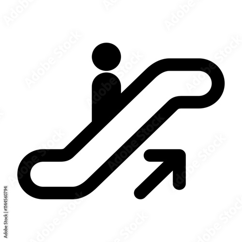 Escalator up sign, Public Services Escalator