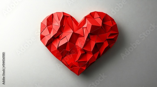 Wallpaper Mural Abstract red polygonal heart on white background. Torontodigital.ca