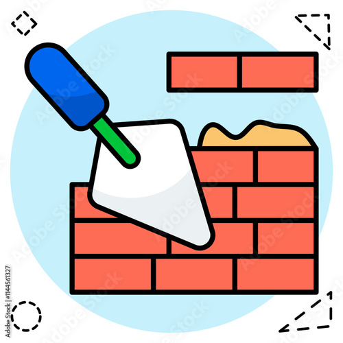 Modern design icon of brick wall